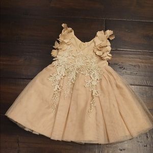 Tan formal dress girls